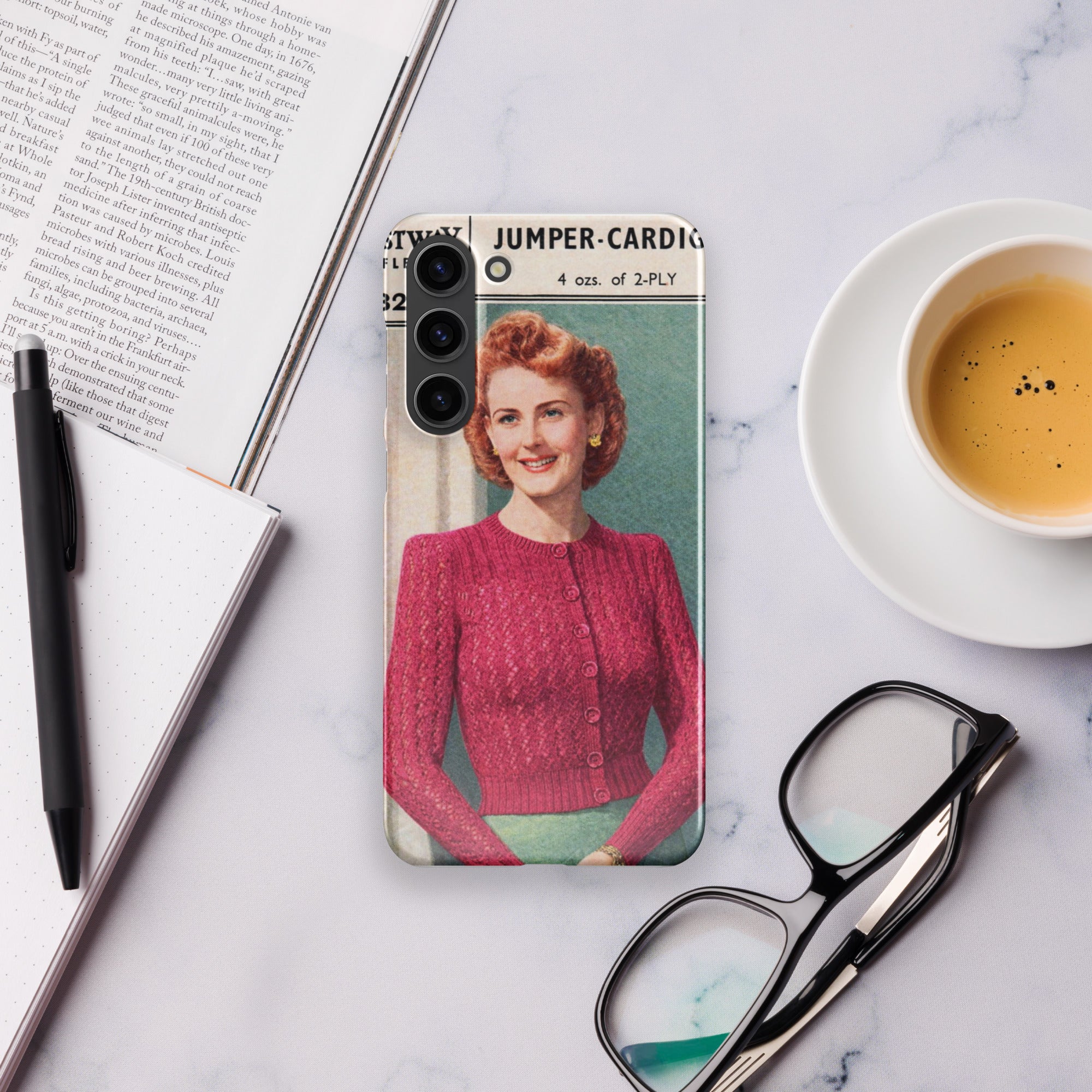 Lacy Cardigan Phone Case Samsung® - Sitting Pretty Knits