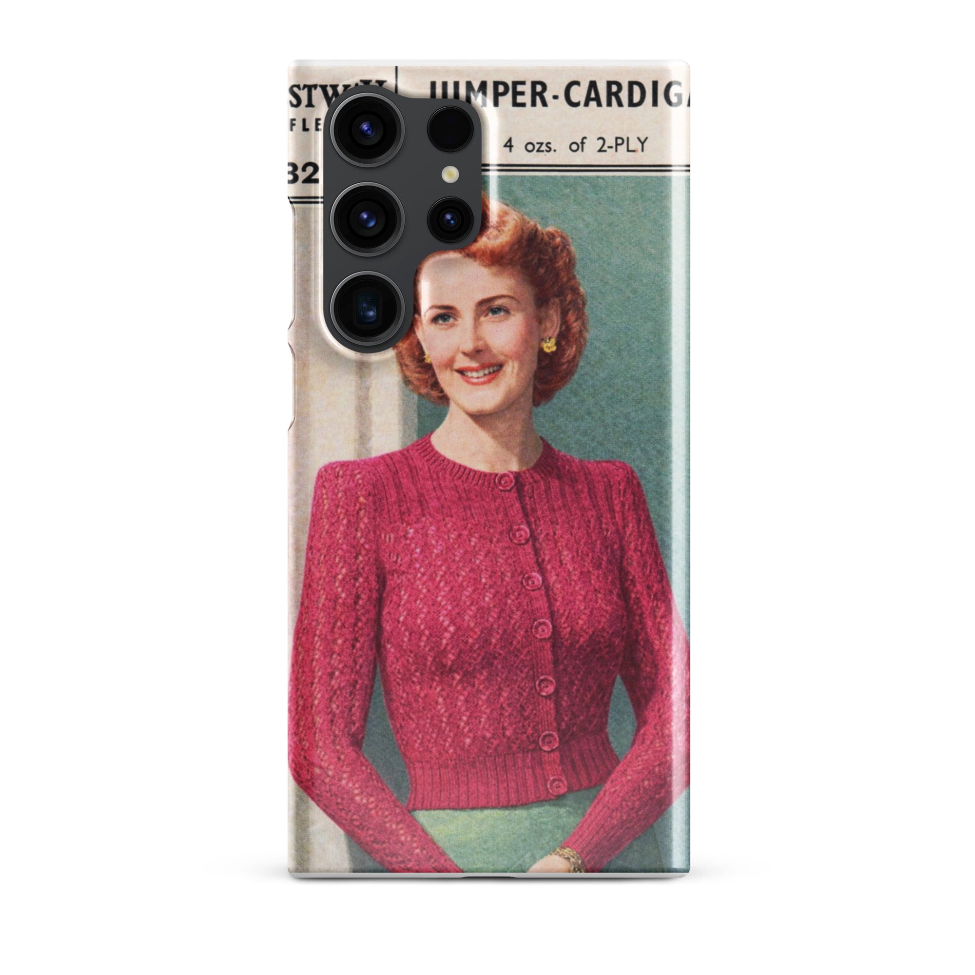 Lacy Cardigan Phone Case Samsung® - Sitting Pretty Knits