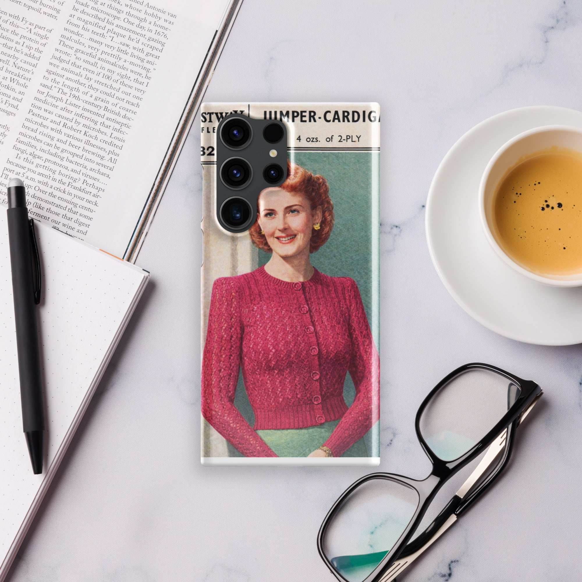 Lacy Cardigan Phone Case Samsung® - Sitting Pretty Knits