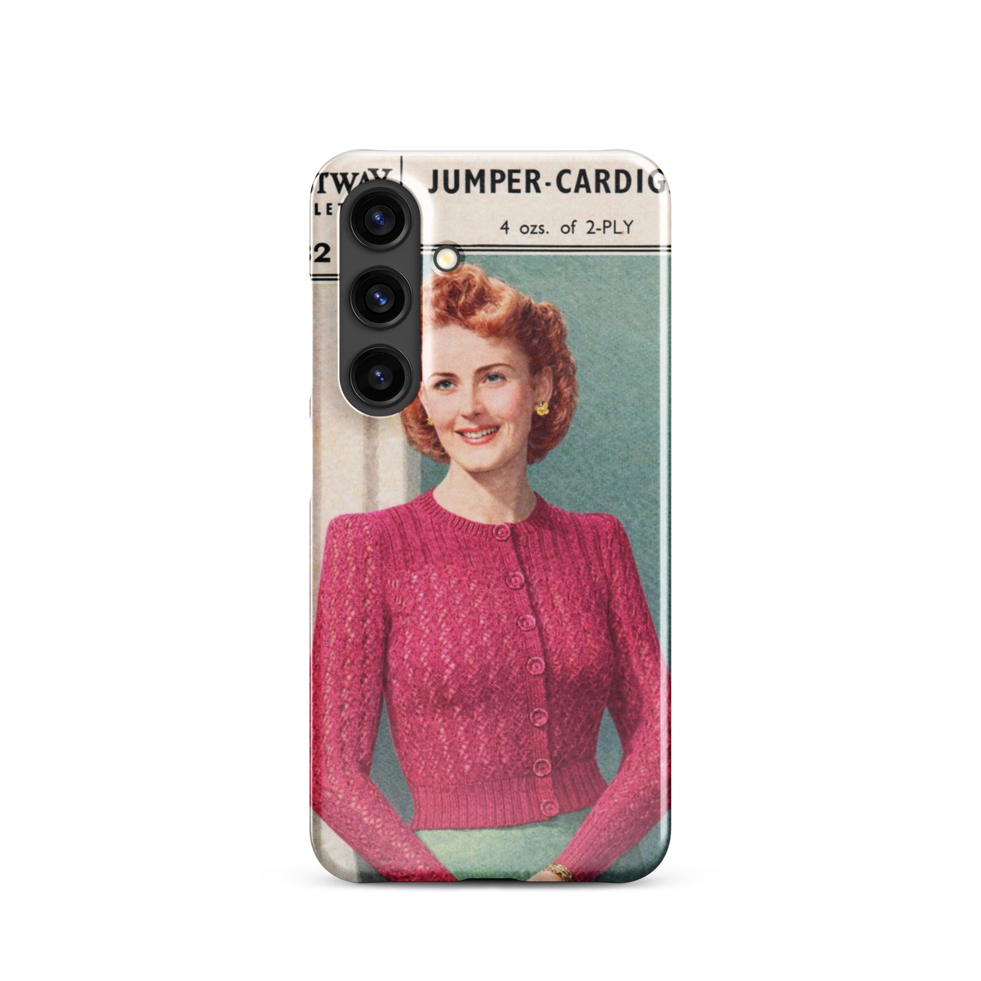 Lacy Cardigan Phone Case Samsung® - Sitting Pretty Knits
