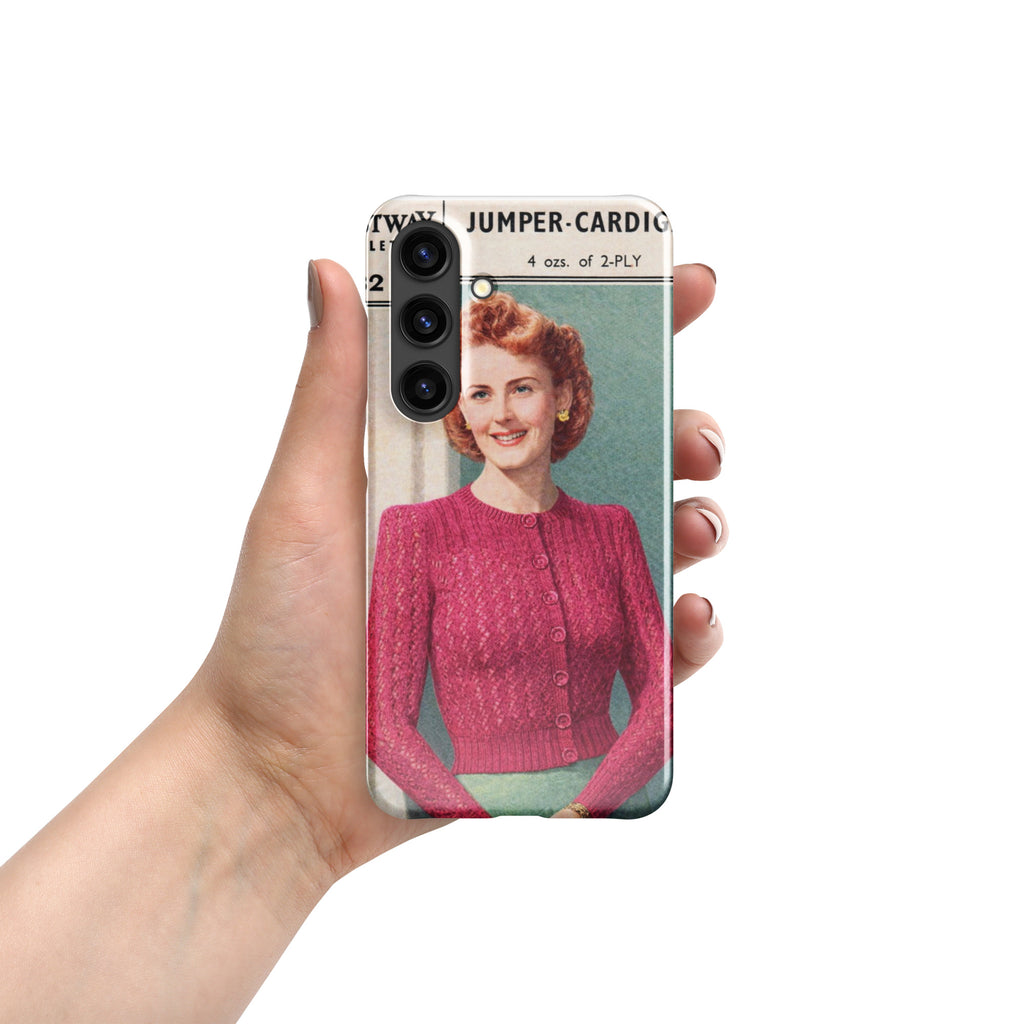 Lacy Cardigan Phone Case Samsung® - Sitting Pretty Knits