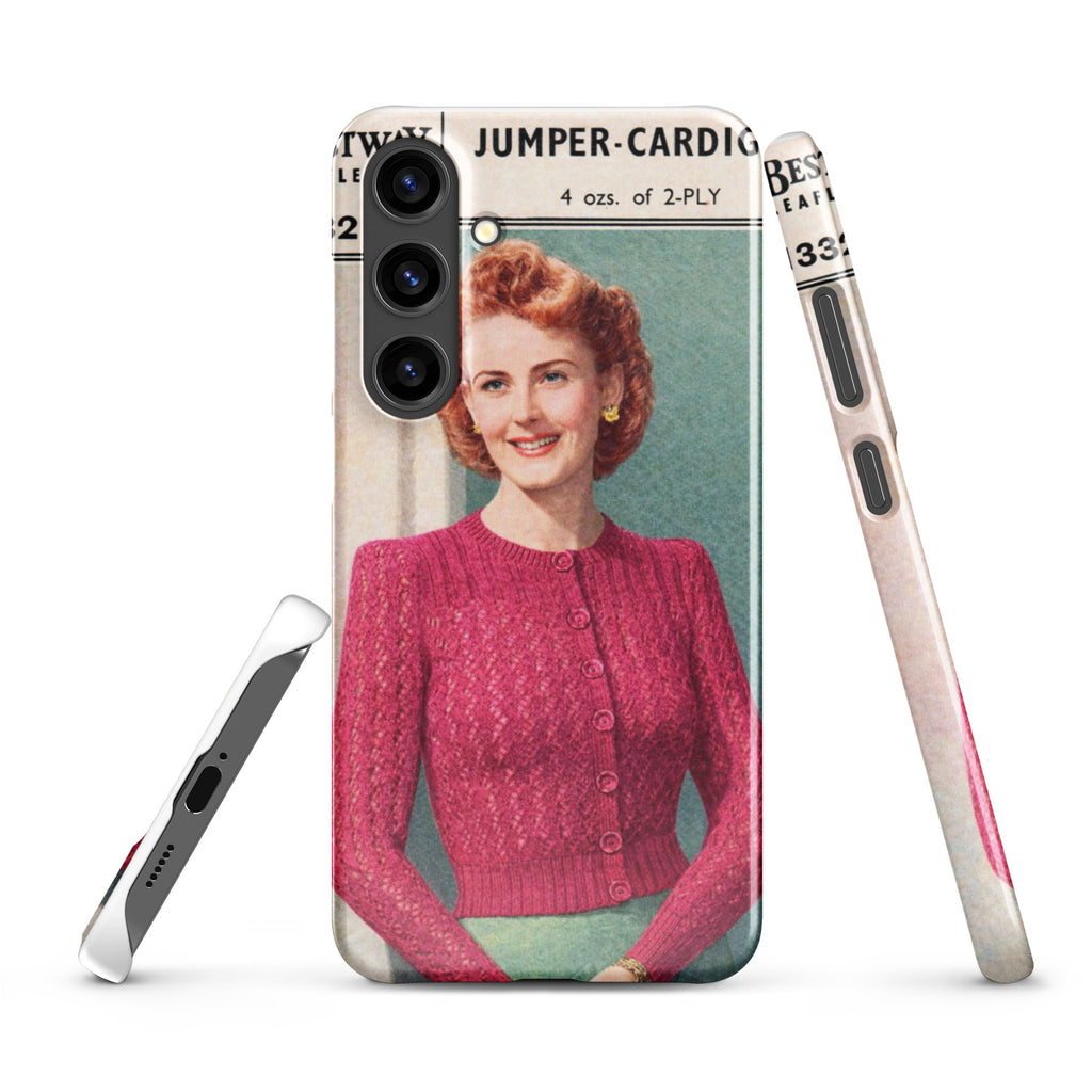 Lacy Cardigan Phone Case Samsung® - Sitting Pretty Knits