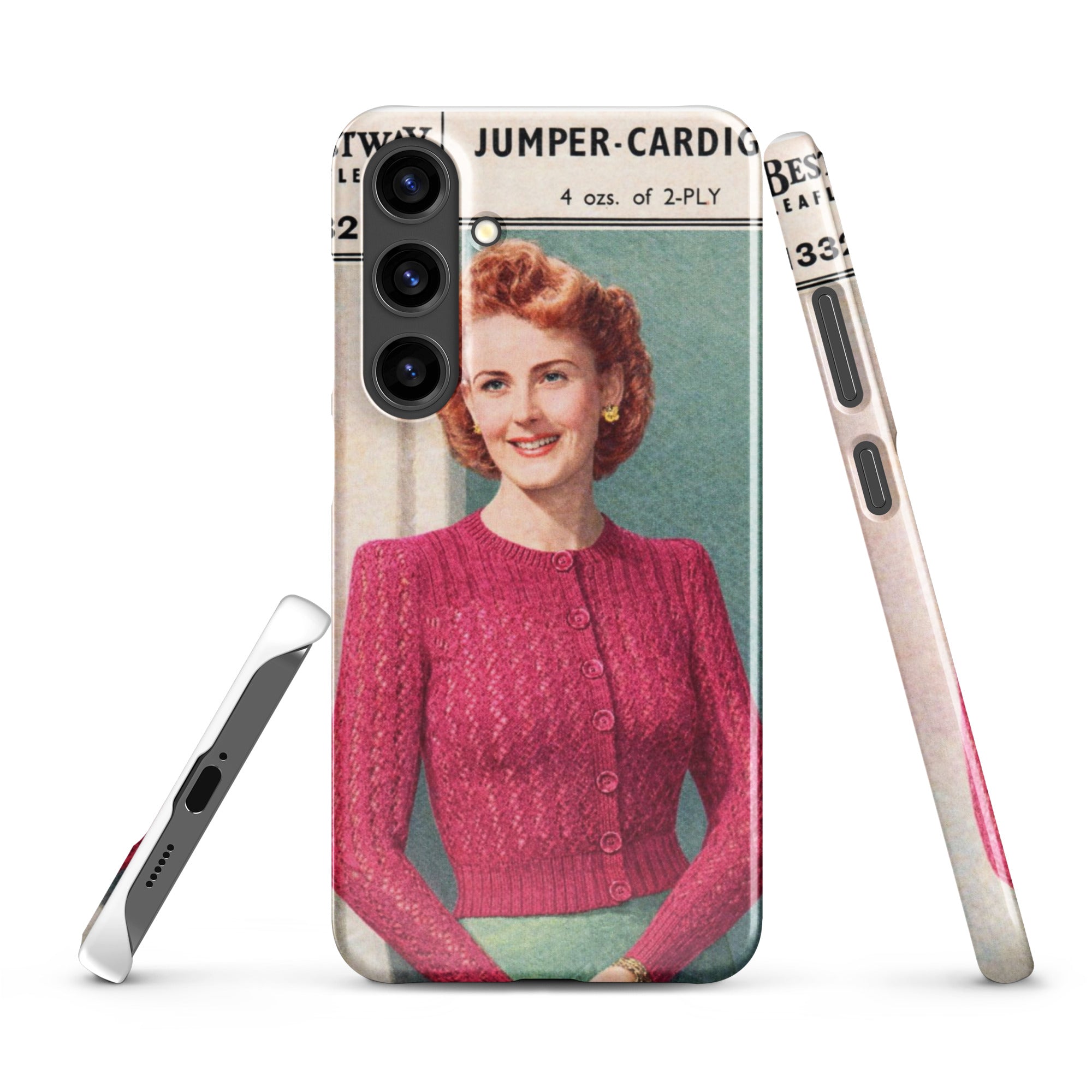 Lacy Cardigan Phone Case Samsung® - Sitting Pretty Knits