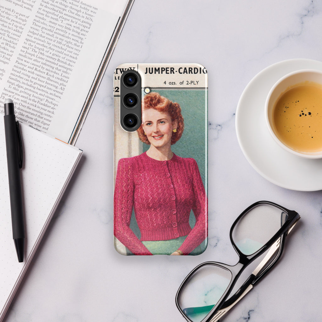 Lacy Cardigan Phone Case Samsung® - Sitting Pretty Knits