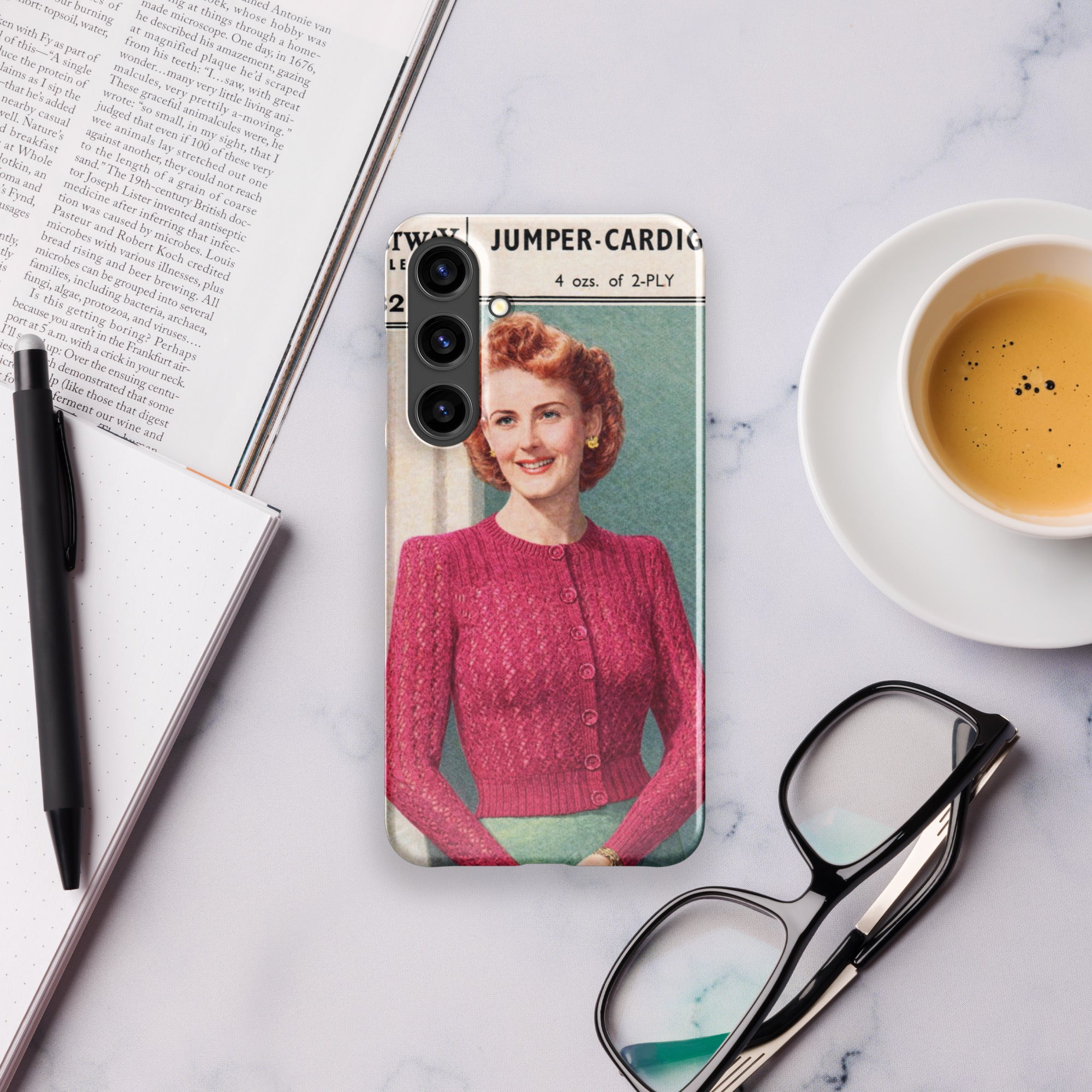 Lacy Cardigan Phone Case Samsung® - Sitting Pretty Knits