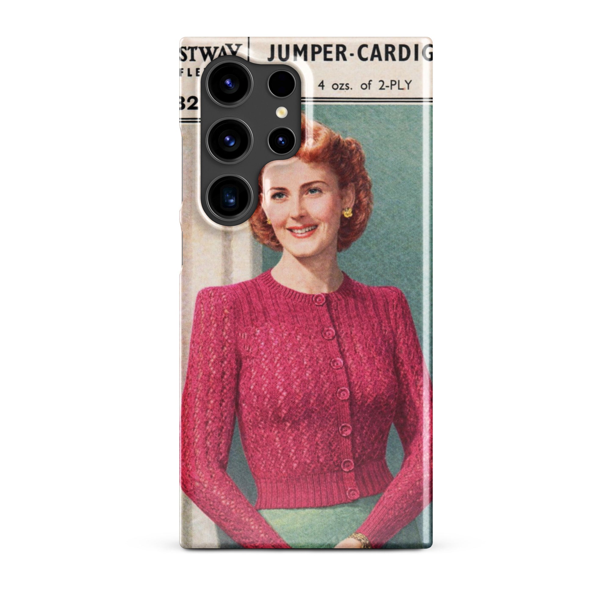 Lacy Cardigan Phone Case Samsung® - Sitting Pretty Knits