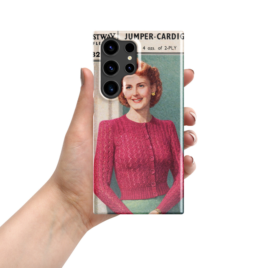 Lacy Cardigan Phone Case Samsung® - Sitting Pretty Knits