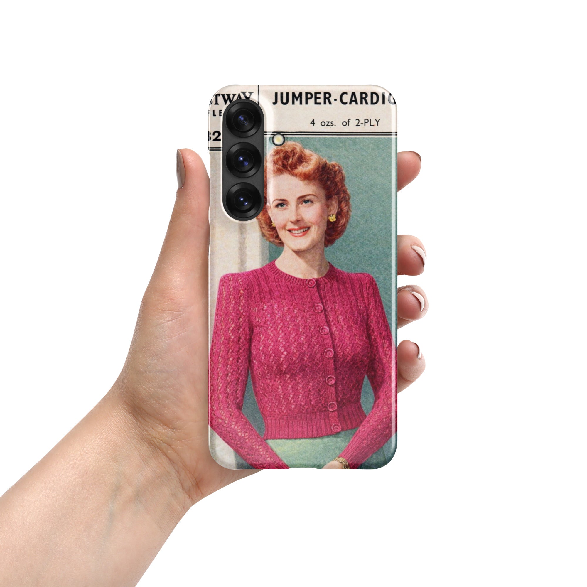 Lacy Cardigan Phone Case Samsung® - Sitting Pretty Knits