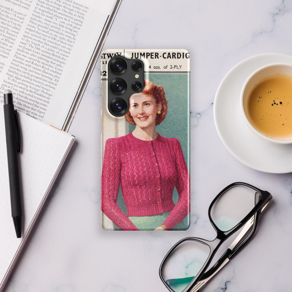 Lacy Cardigan Phone Case Samsung® - Sitting Pretty Knits