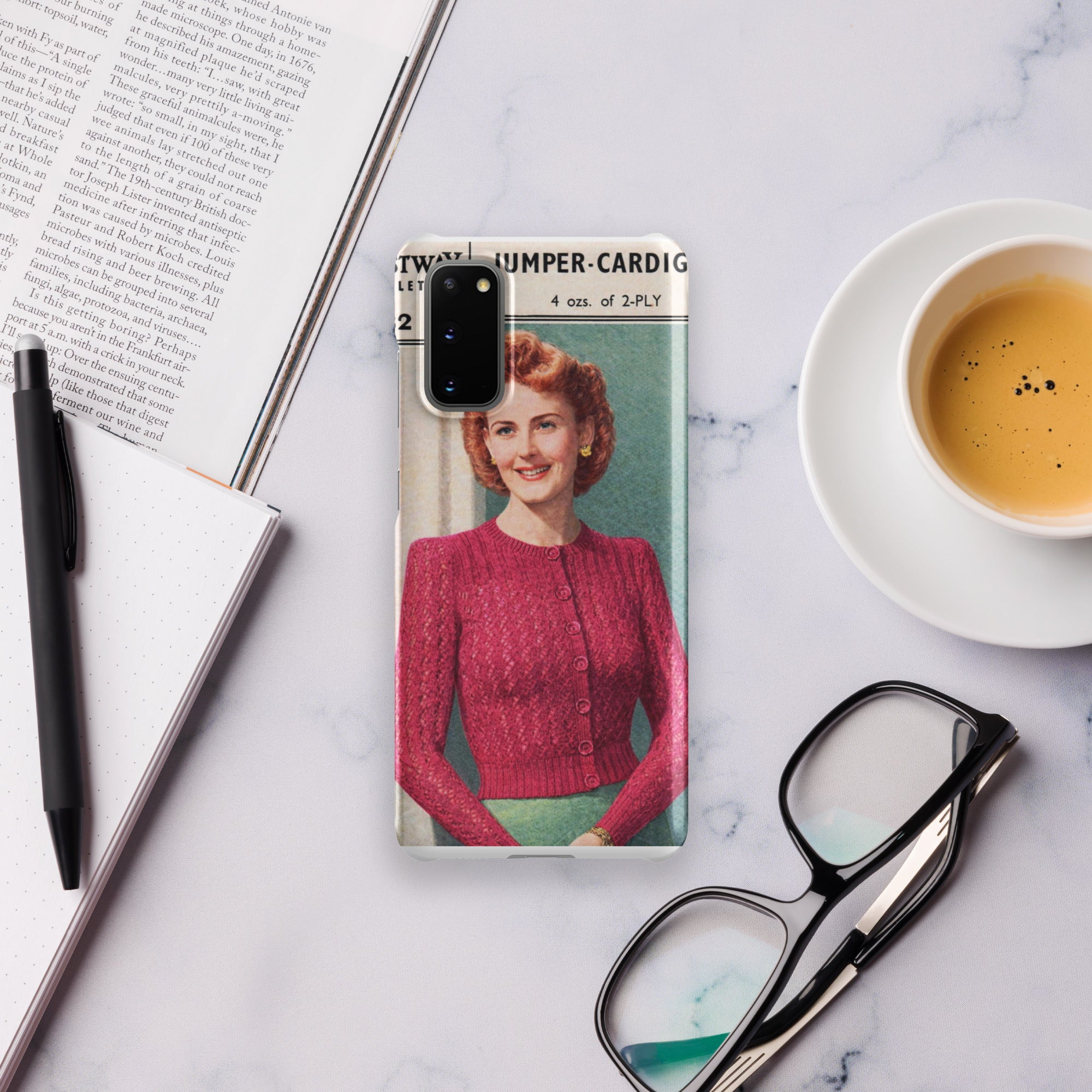 Lacy Cardigan Phone Case Samsung® - Sitting Pretty Knits