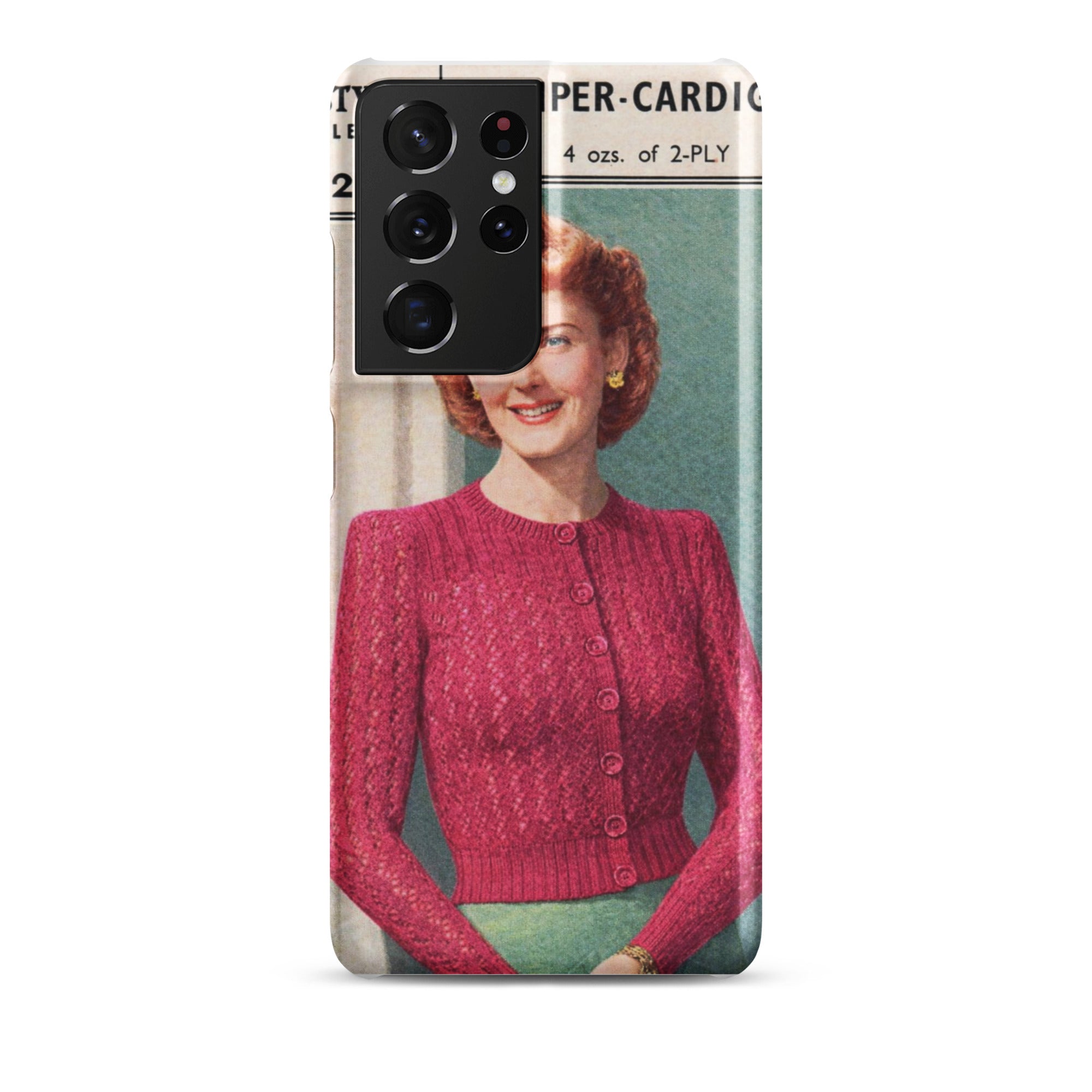 Lacy Cardigan Phone Case Samsung® - Sitting Pretty Knits