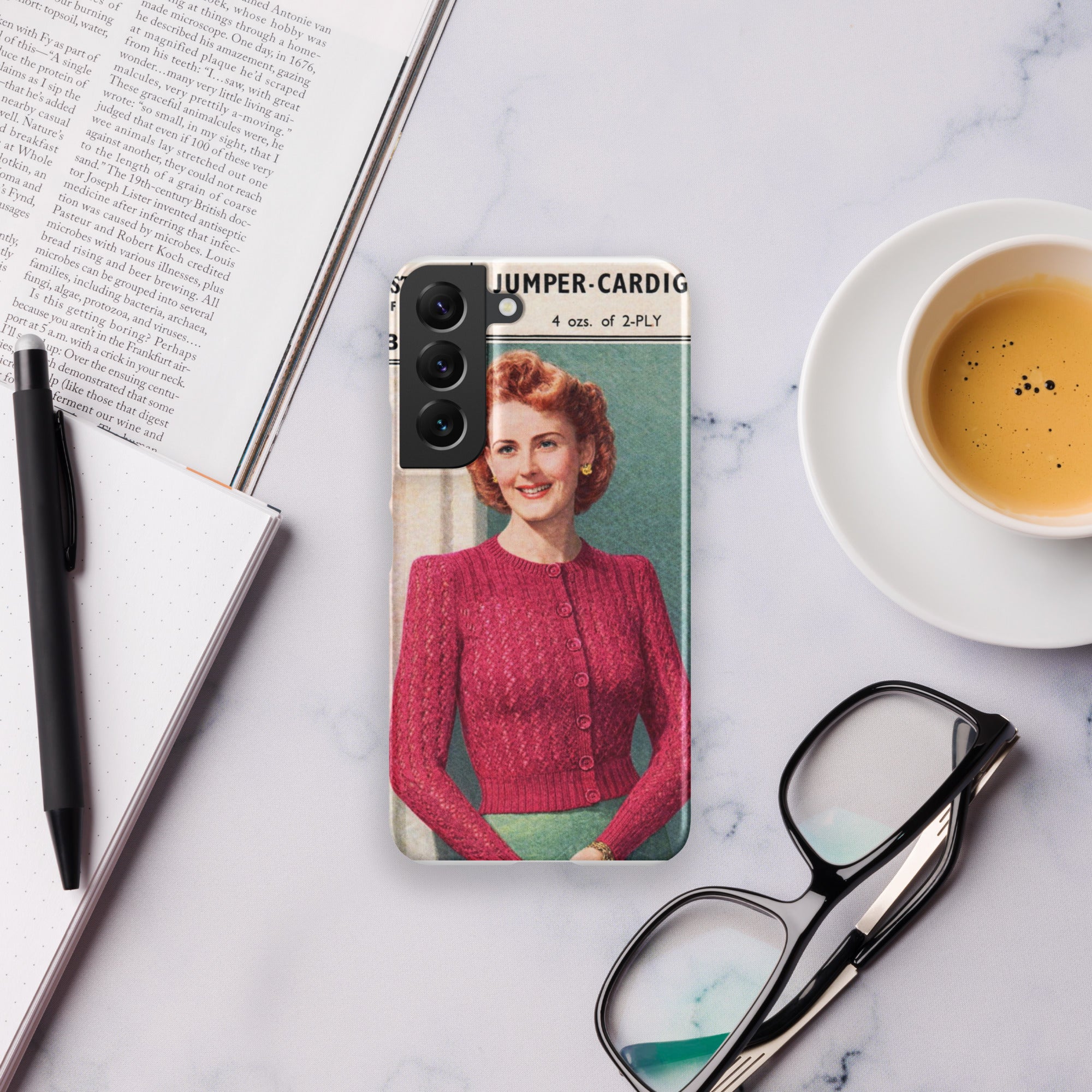 Lacy Cardigan Phone Case Samsung® - Sitting Pretty Knits