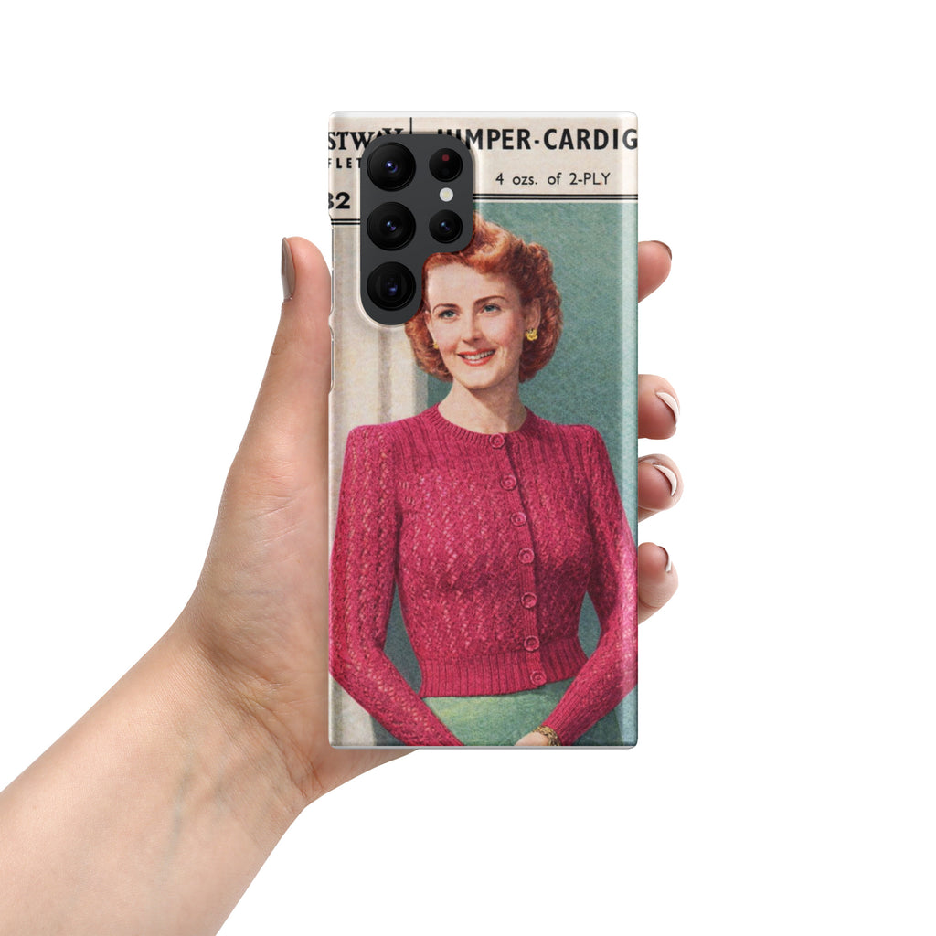 Lacy Cardigan Phone Case Samsung® - Sitting Pretty Knits
