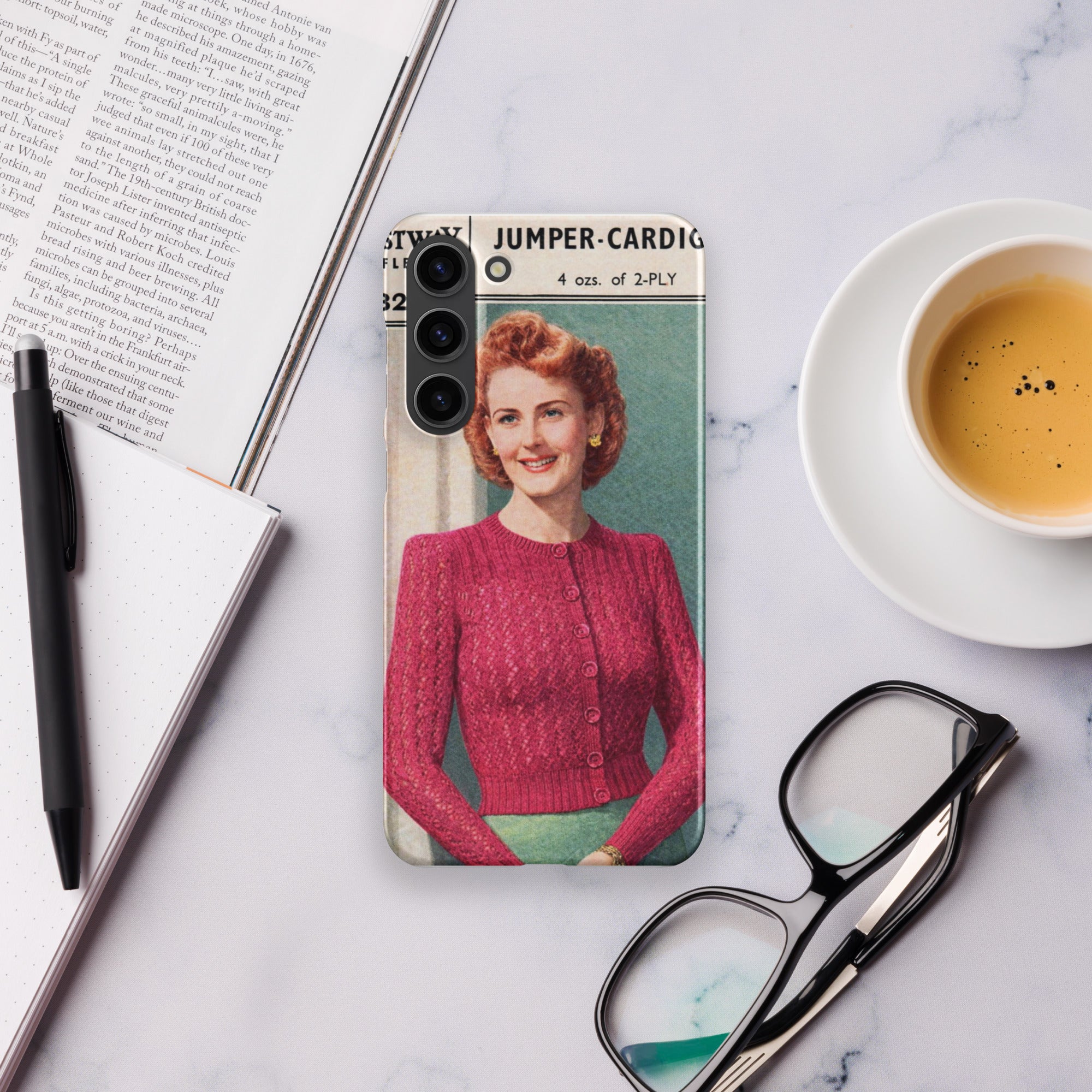 Lacy Cardigan Phone Case Samsung® - Sitting Pretty Knits