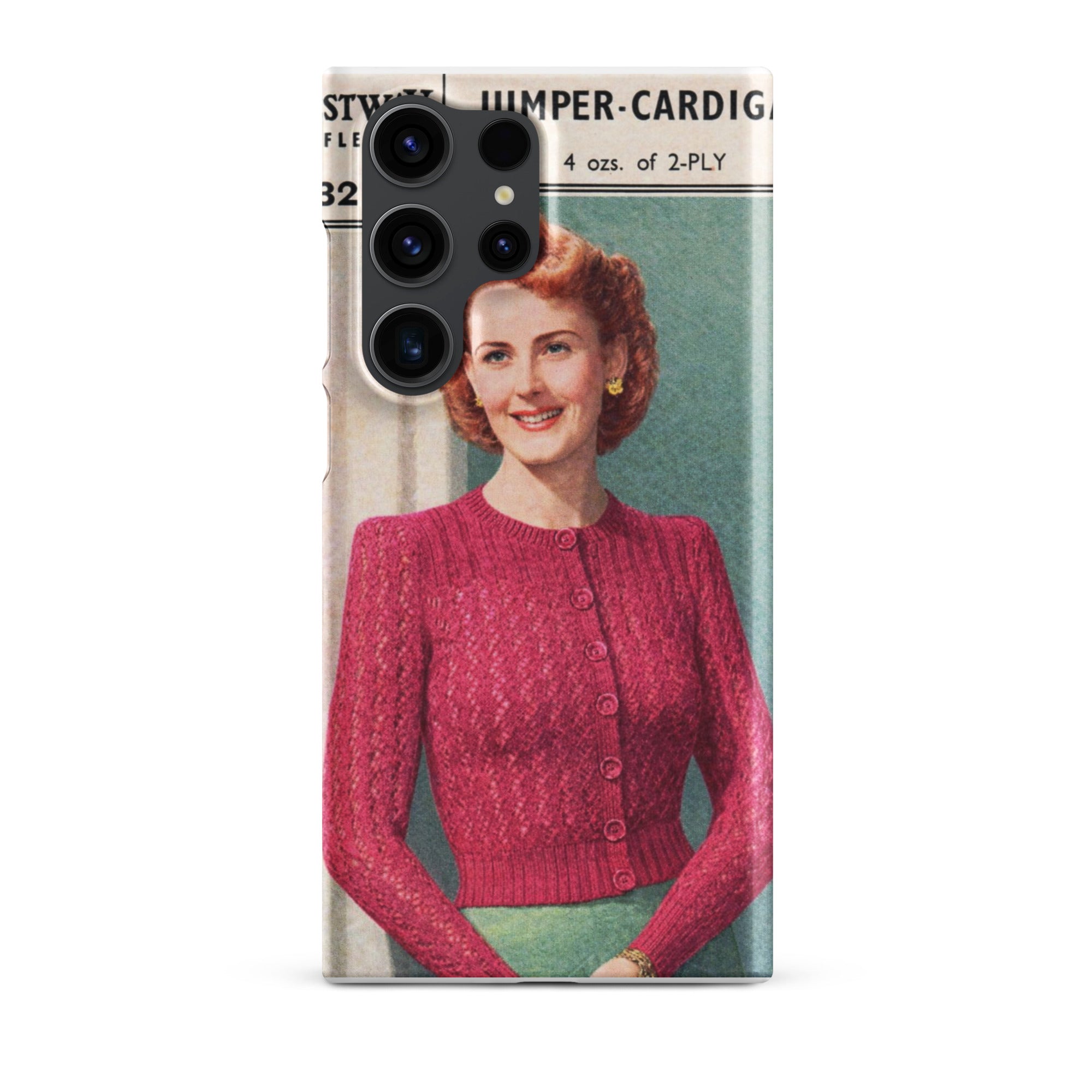 Lacy Cardigan Phone Case Samsung® - Sitting Pretty Knits