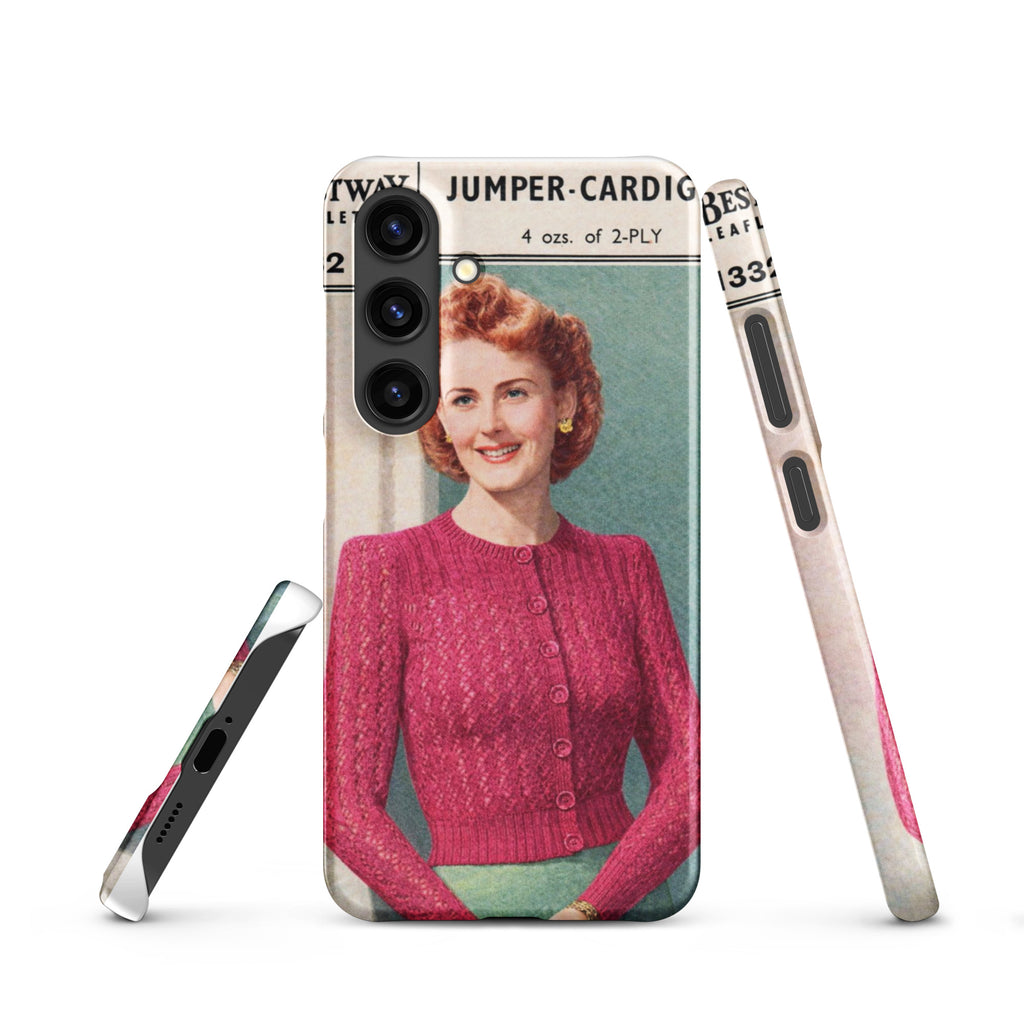 Lacy Cardigan Phone Case Samsung® - Sitting Pretty Knits