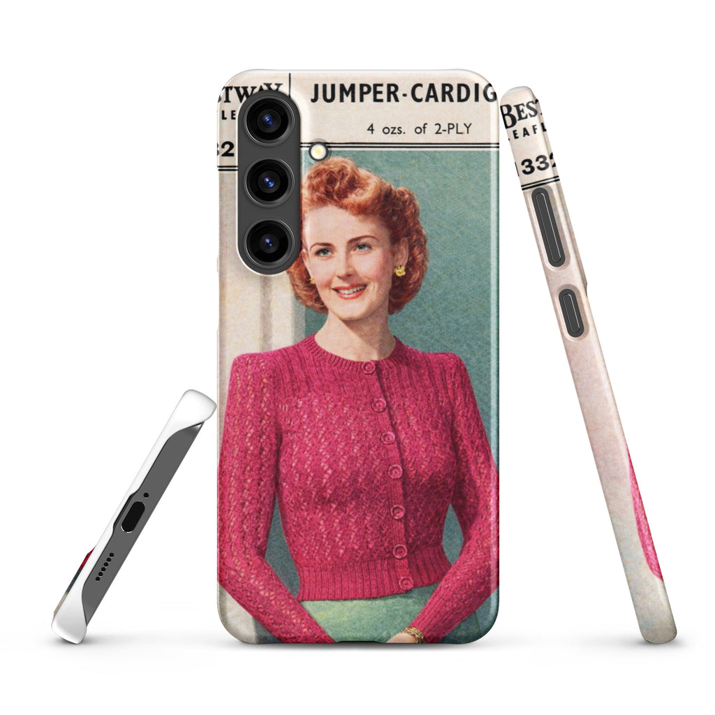 Lacy Cardigan Phone Case Samsung® - Sitting Pretty Knits