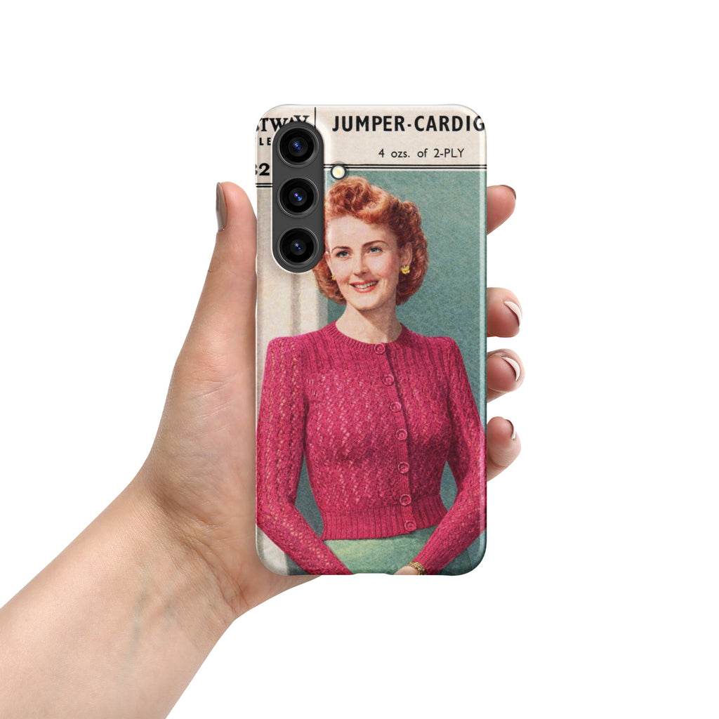Lacy Cardigan Phone Case Samsung® - Sitting Pretty Knits