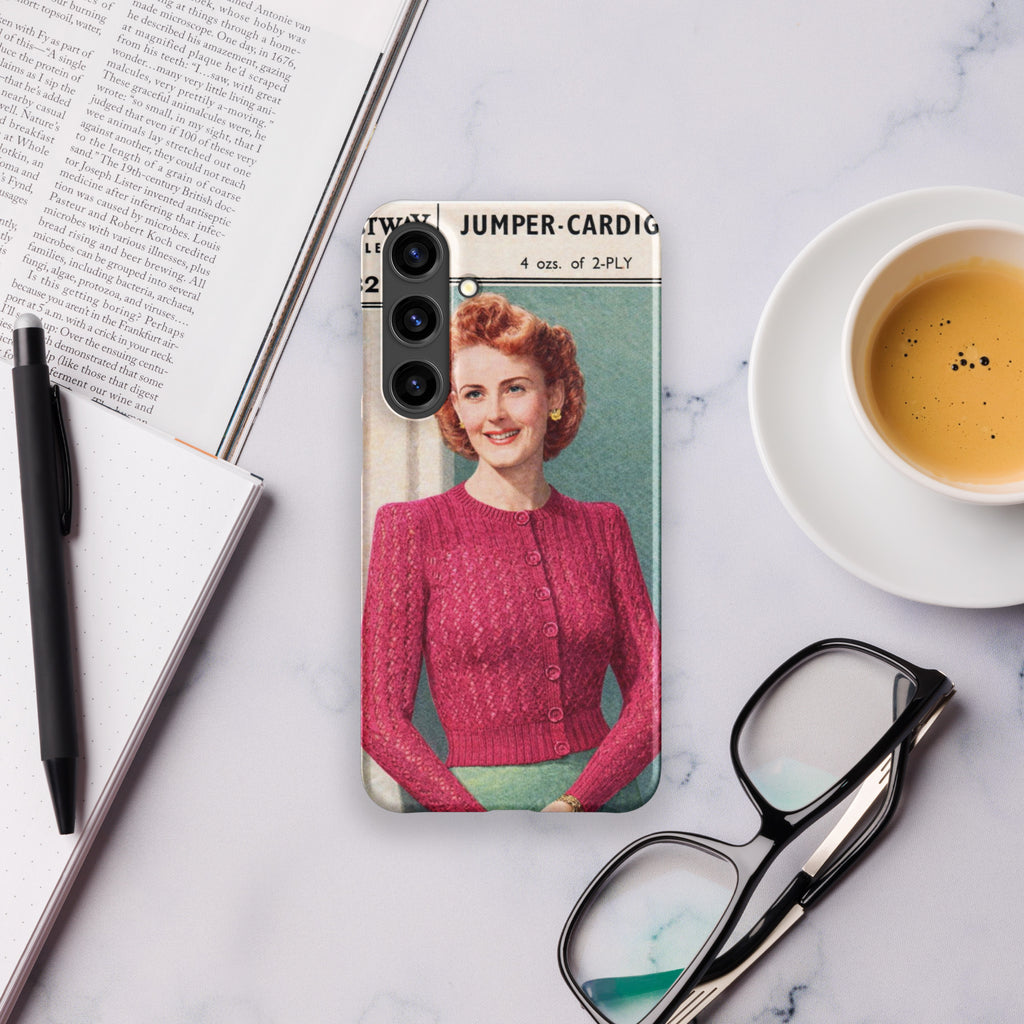 Lacy Cardigan Phone Case Samsung® - Sitting Pretty Knits