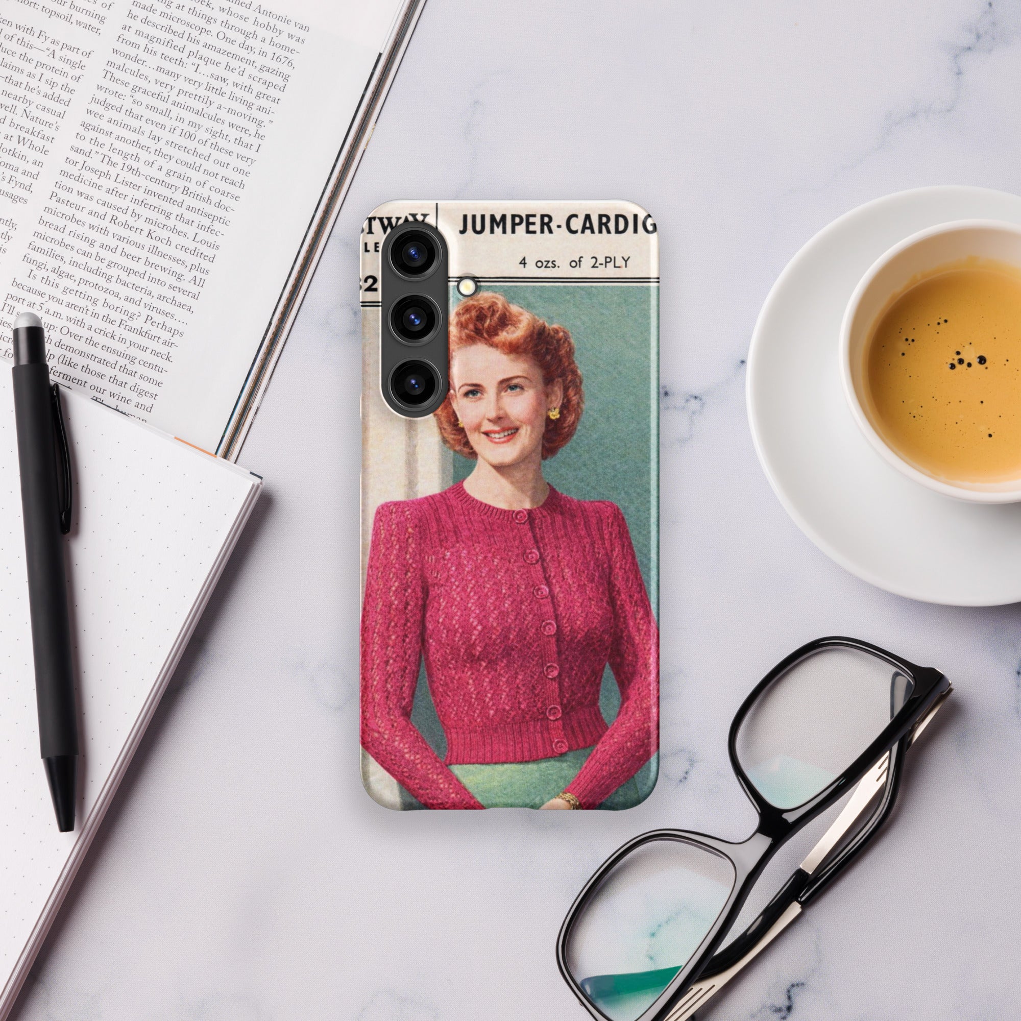 Lacy Cardigan Phone Case Samsung® - Sitting Pretty Knits