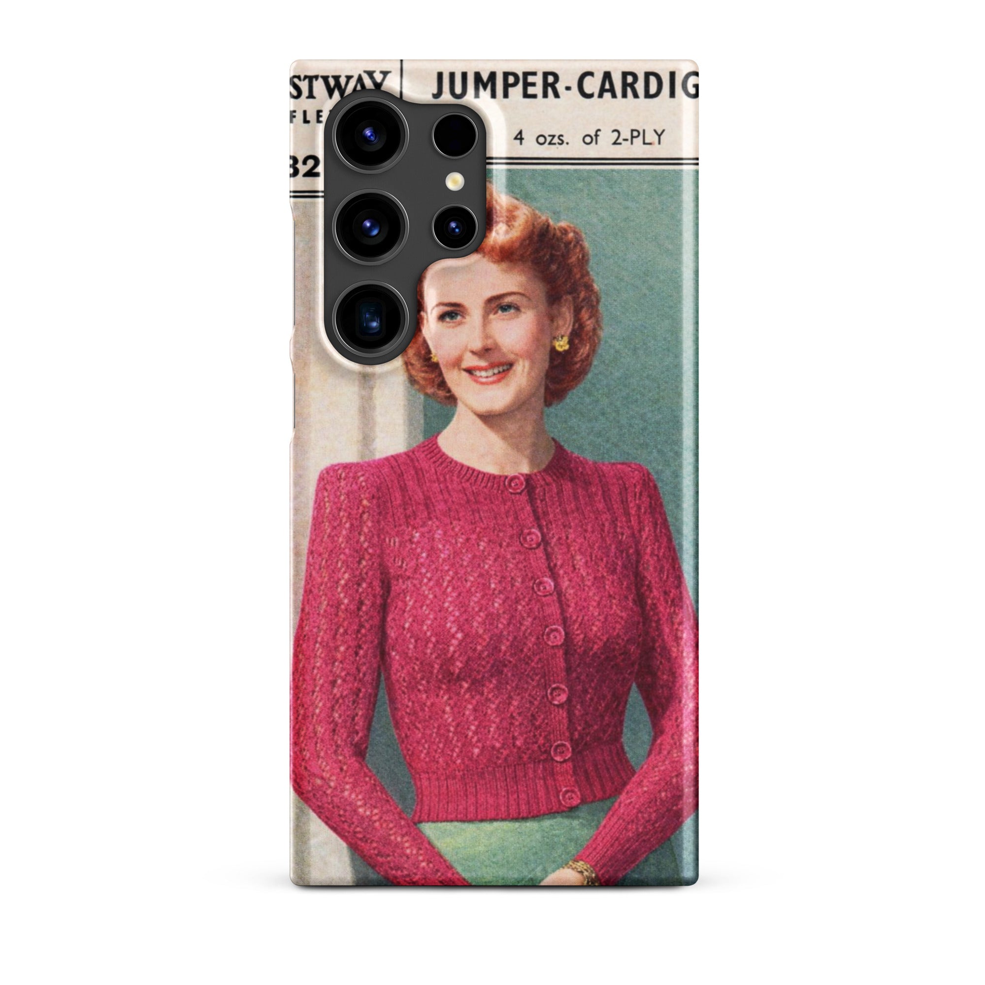 Lacy Cardigan Phone Case Samsung® - Sitting Pretty Knits