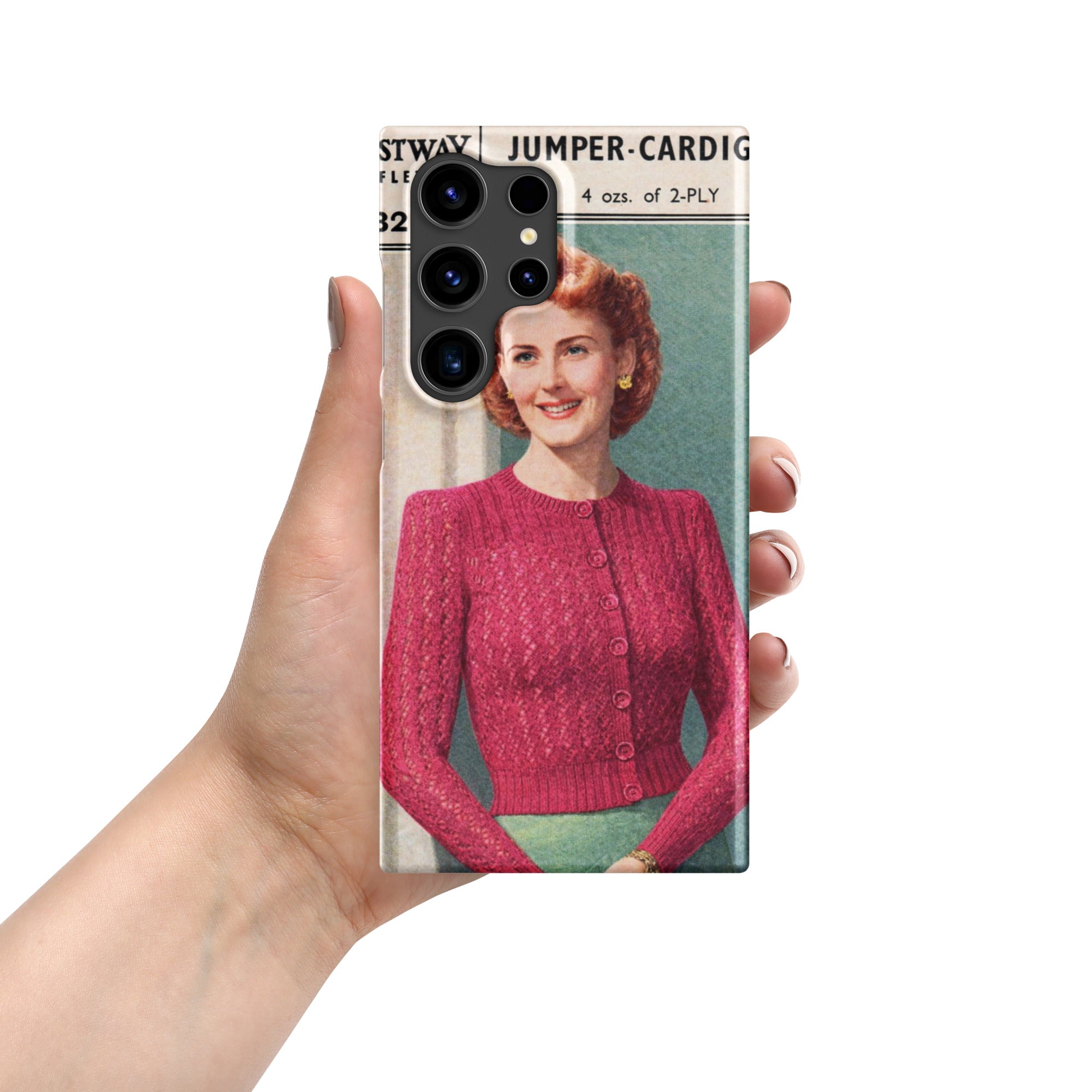 Lacy Cardigan Phone Case Samsung® - Sitting Pretty Knits