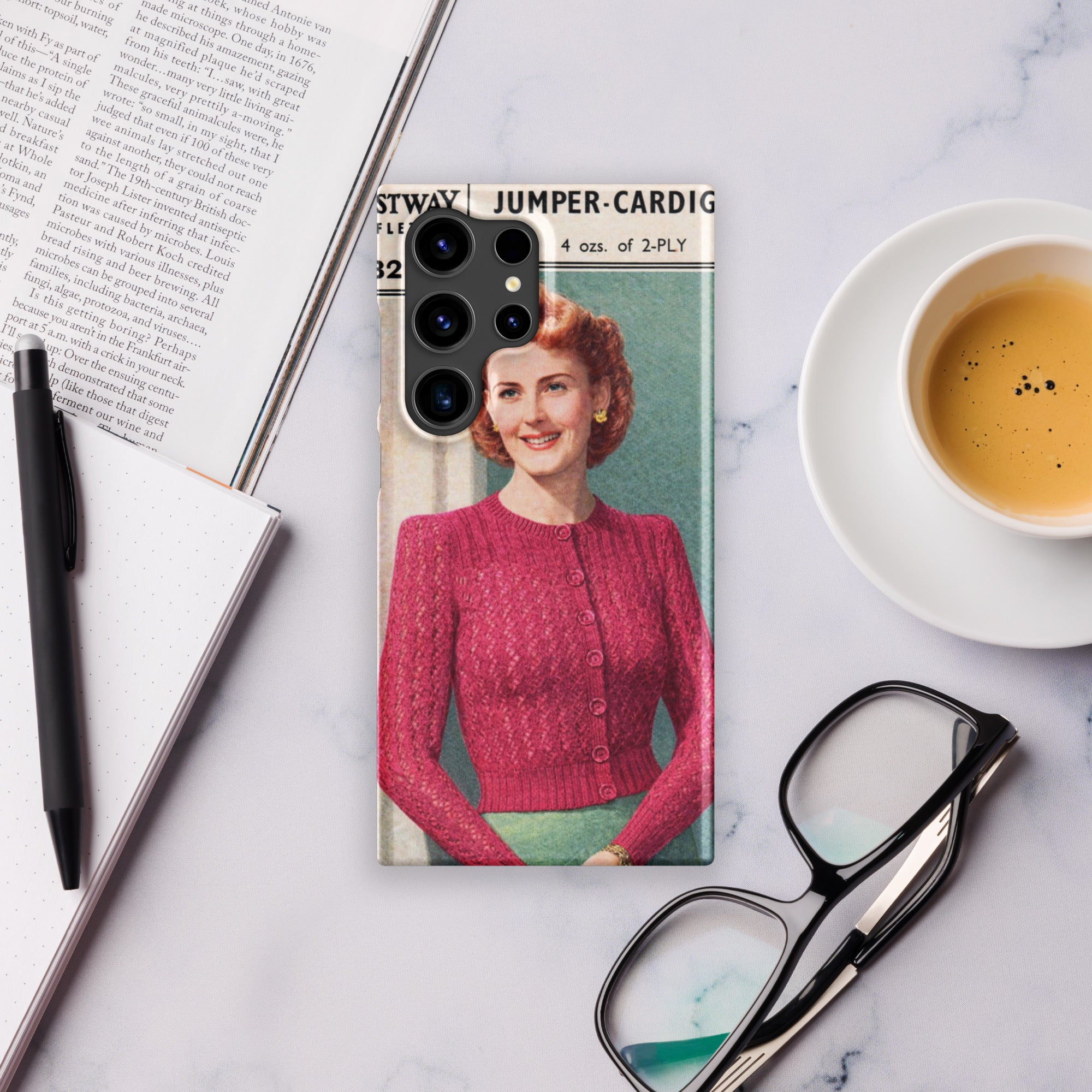 Lacy Cardigan Phone Case Samsung® - Sitting Pretty Knits