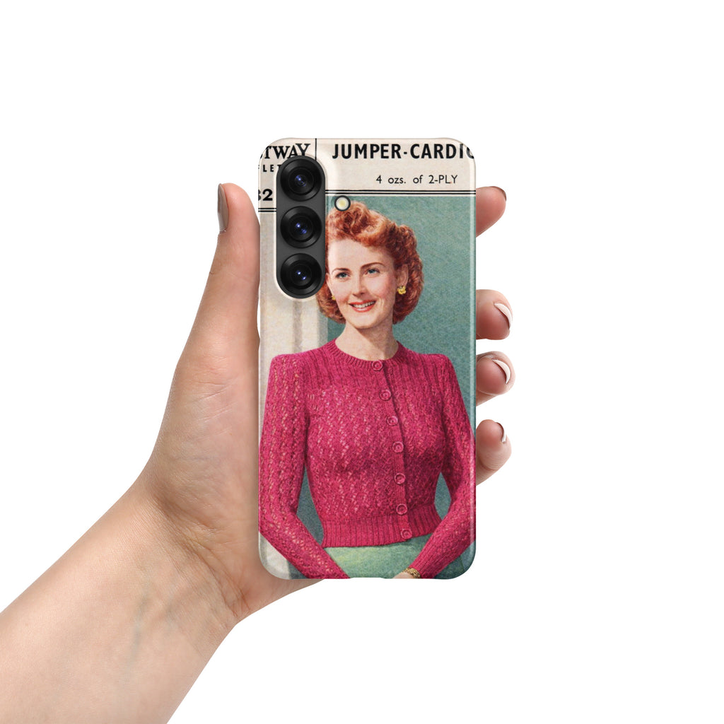 Lacy Cardigan Phone Case Samsung® - Sitting Pretty Knits