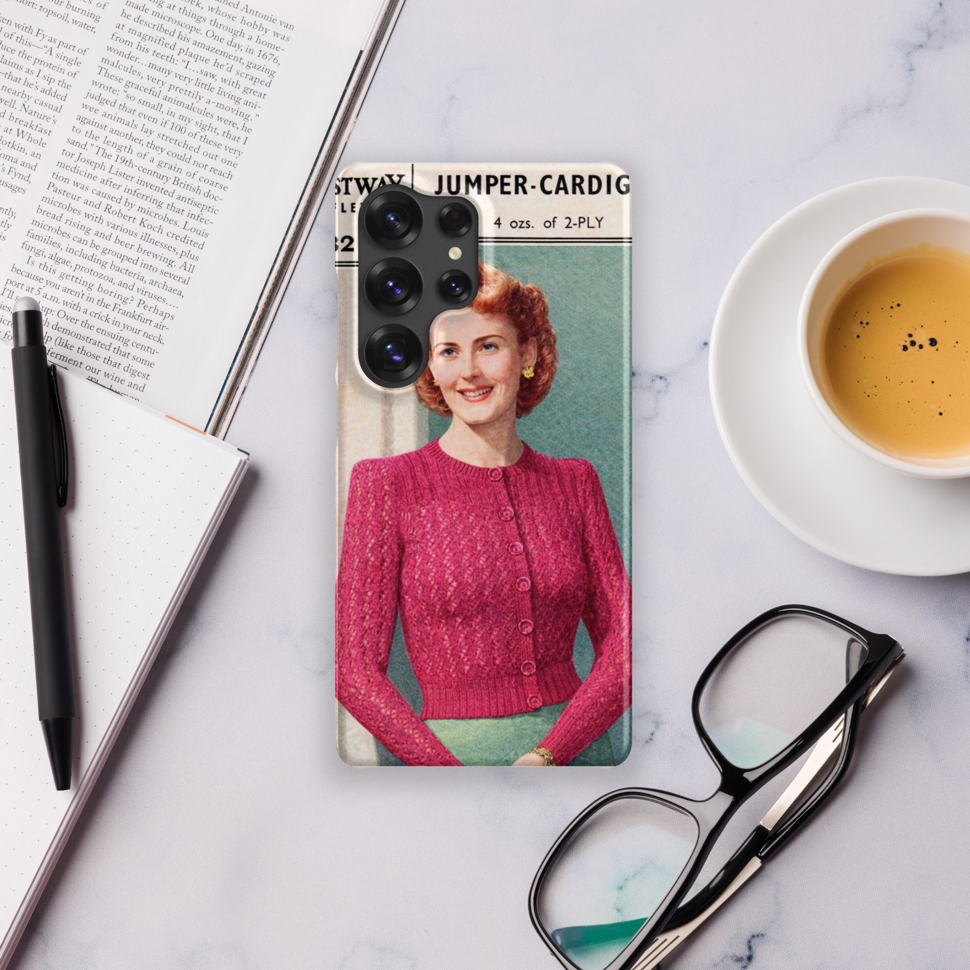 Lacy Cardigan Phone Case Samsung® - Sitting Pretty Knits