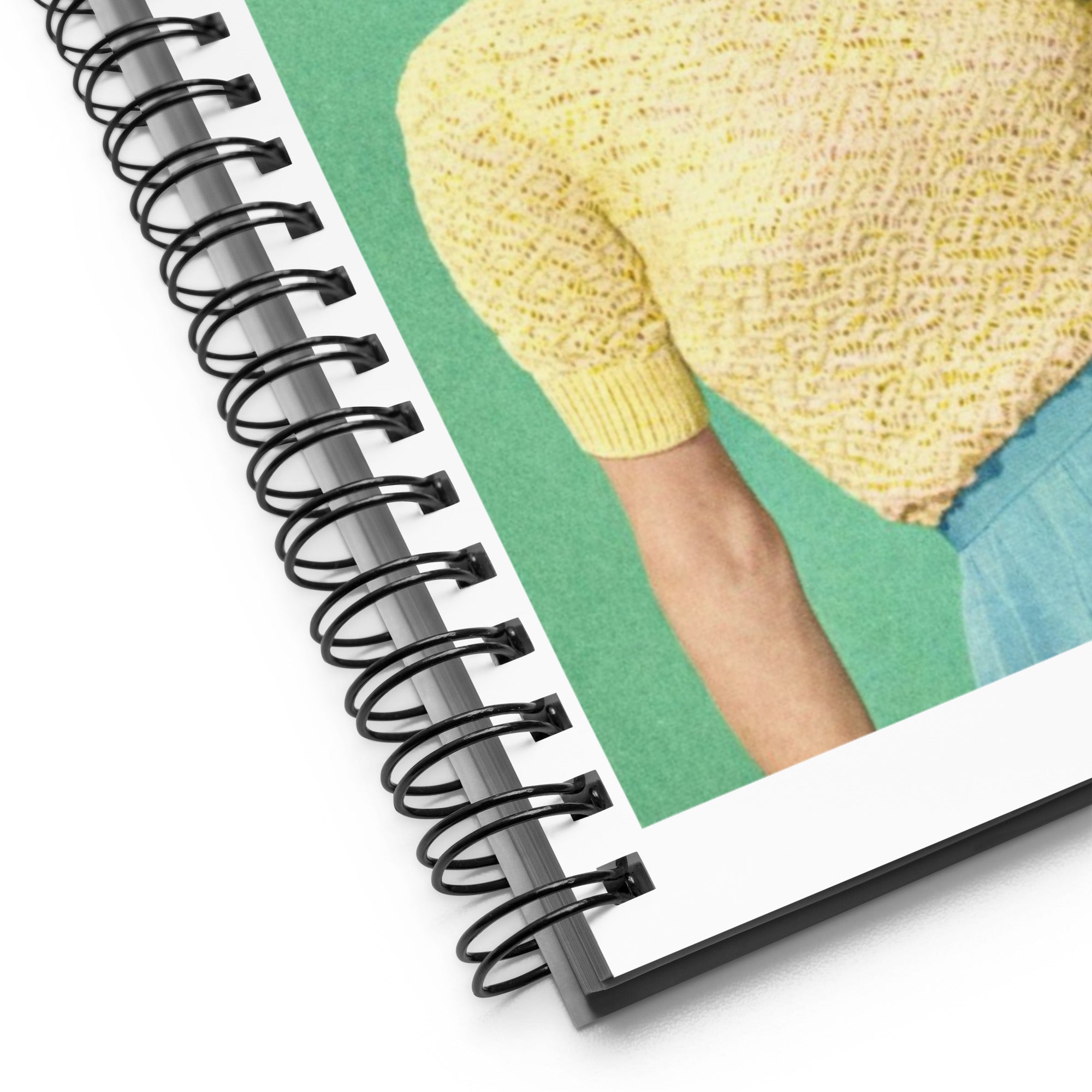 Vintage Knitting Pattern A5 Spiral Notebook Dotted Pages - Sitting Pretty Knits