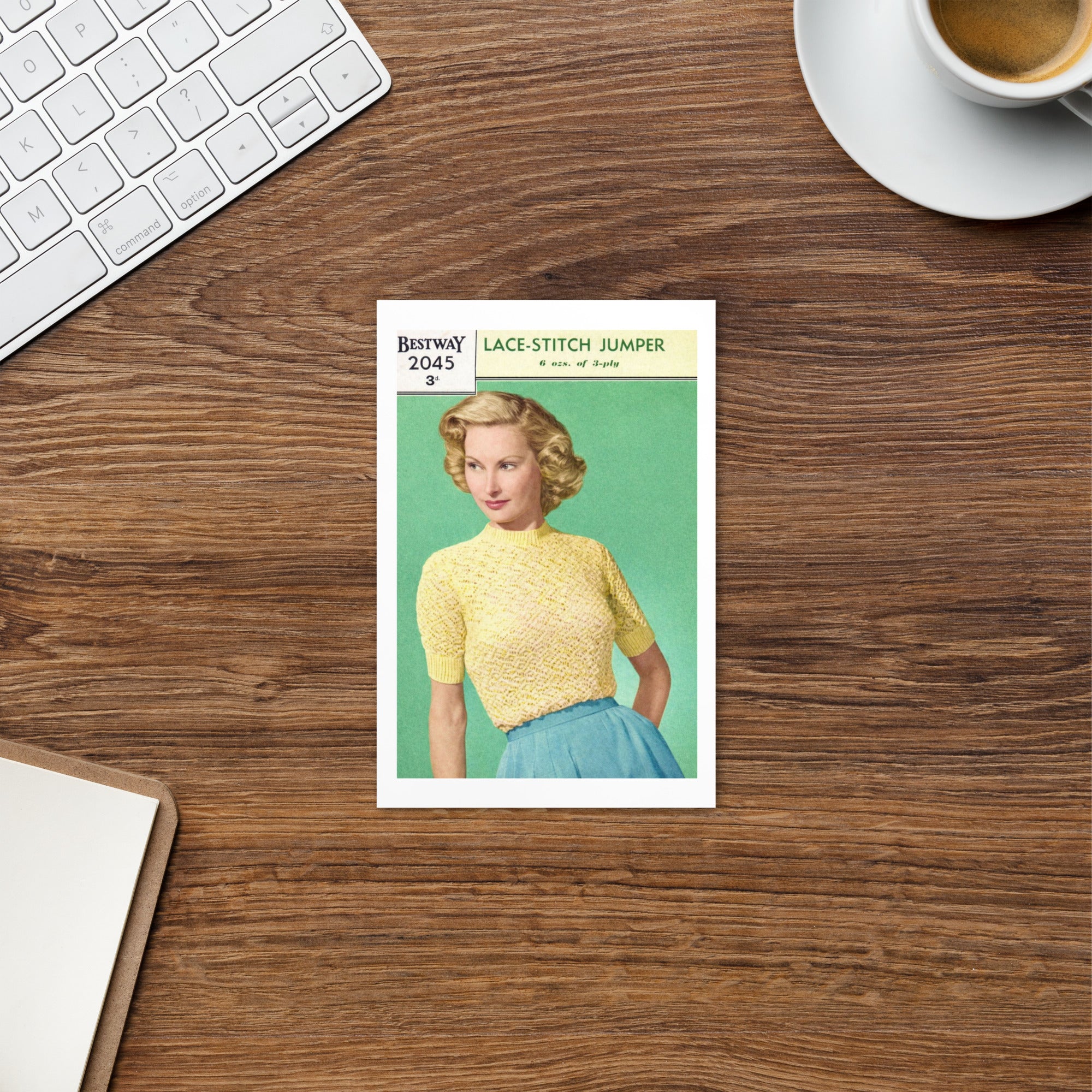 Bestway Leaflet 2045 Colourised Postcard 4" x 6" - Sitting Pretty Knits