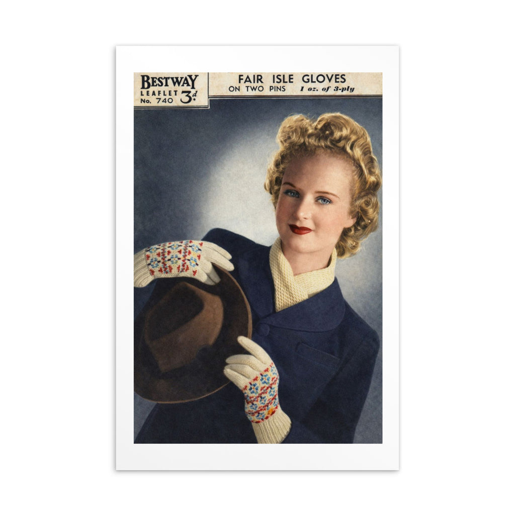 Bestway Leaflet 740 Colourised Postcard 4" x 6" - Sitting Pretty Knits